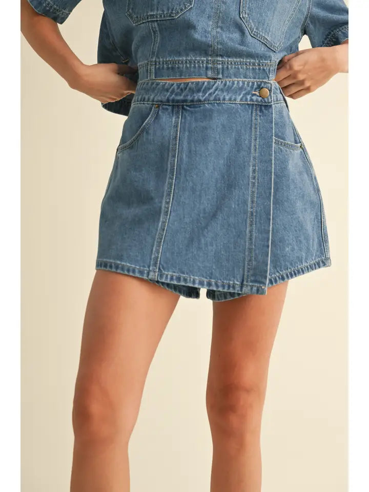 Denim Skort