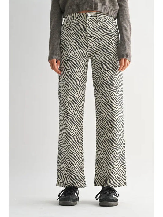 High Rise Vintage Straight - Zebra