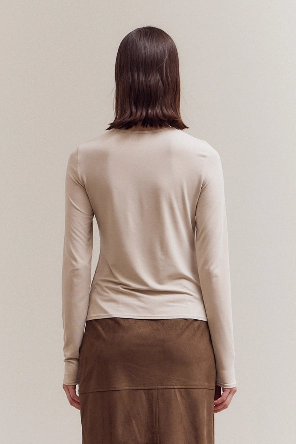 Grade + Gather - Long Sleeve Modal T-Shirt - Parchment