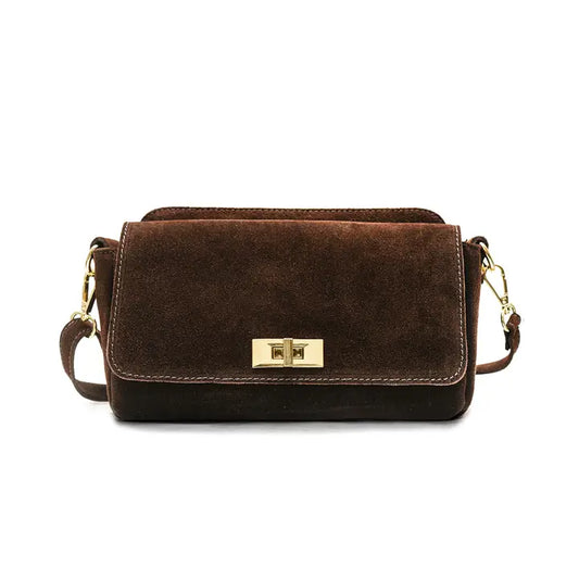 Iliane Suede Bag - Chocolate
