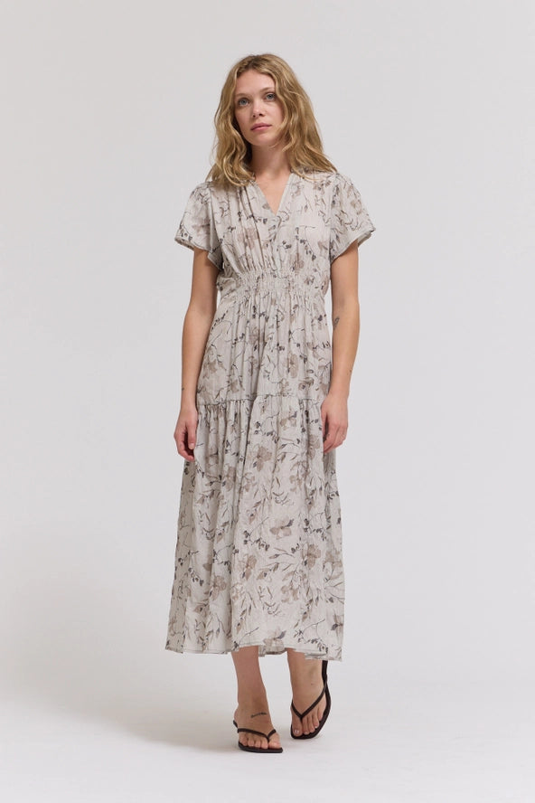 Grade + Gather - Satin Midi Dress - Haze