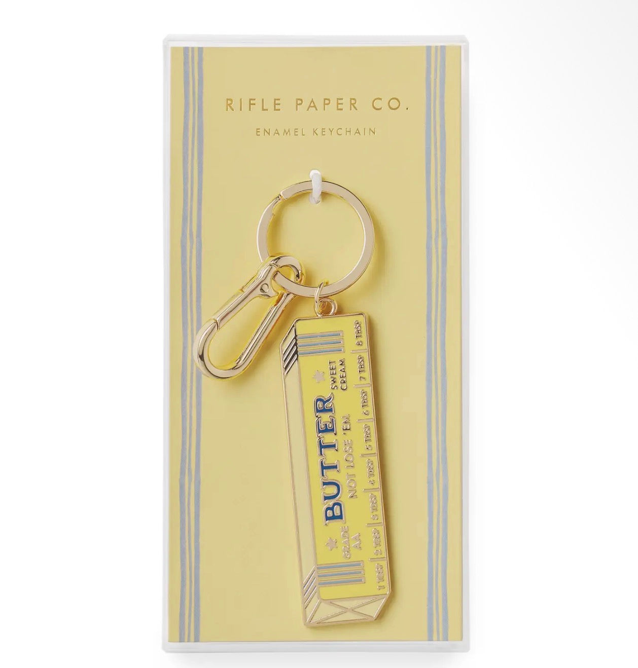 Rifle Paper Co. - Enamel Keychain - Butter Not Lose ‘Em