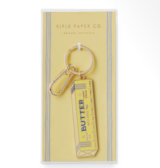 Rifle Paper Co. - Enamel Keychain - Butter Not Lose ‘Em