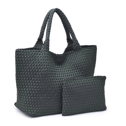 Sky's The Limit - Large Woven Neoprene Tote - Olive