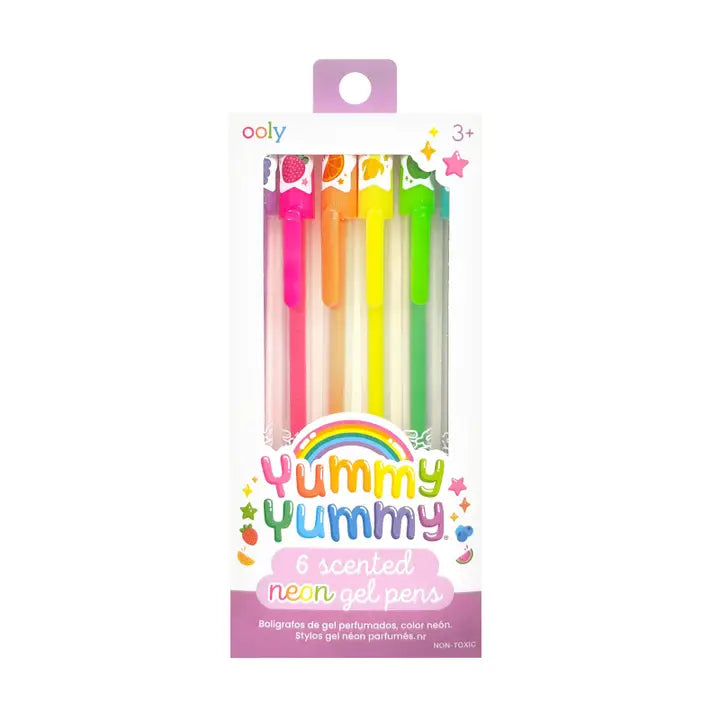 Ooly - Yummy Yuumy: Scented neon Gel Pens - Set of 6