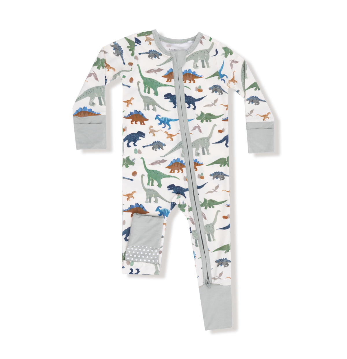 2 Way Zipper Romper - Washy Dinos