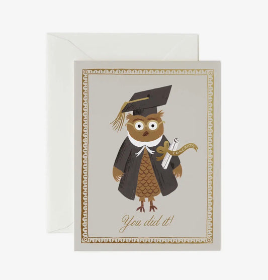 Rifle Paper Co. - Congrats Owl Graduation Card