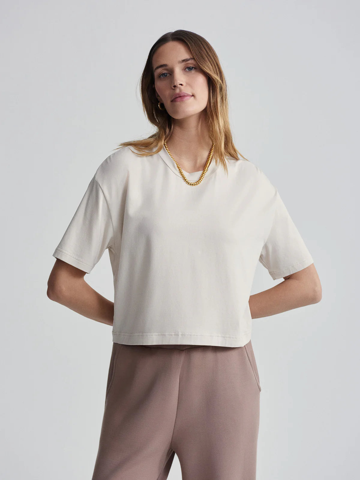 Varley - Venice Easy Tee - Oatmeal