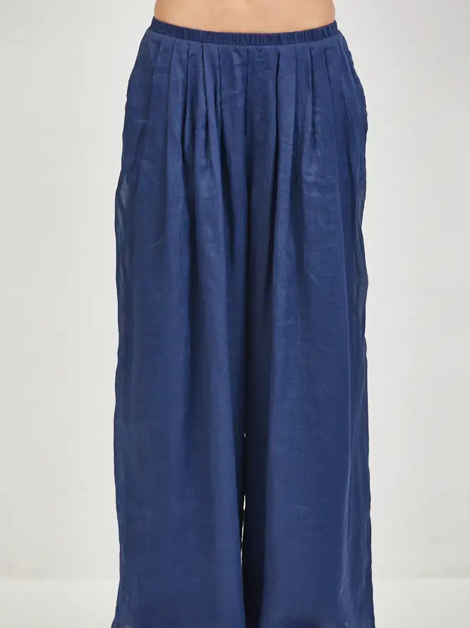 Linen Trousers - Navy