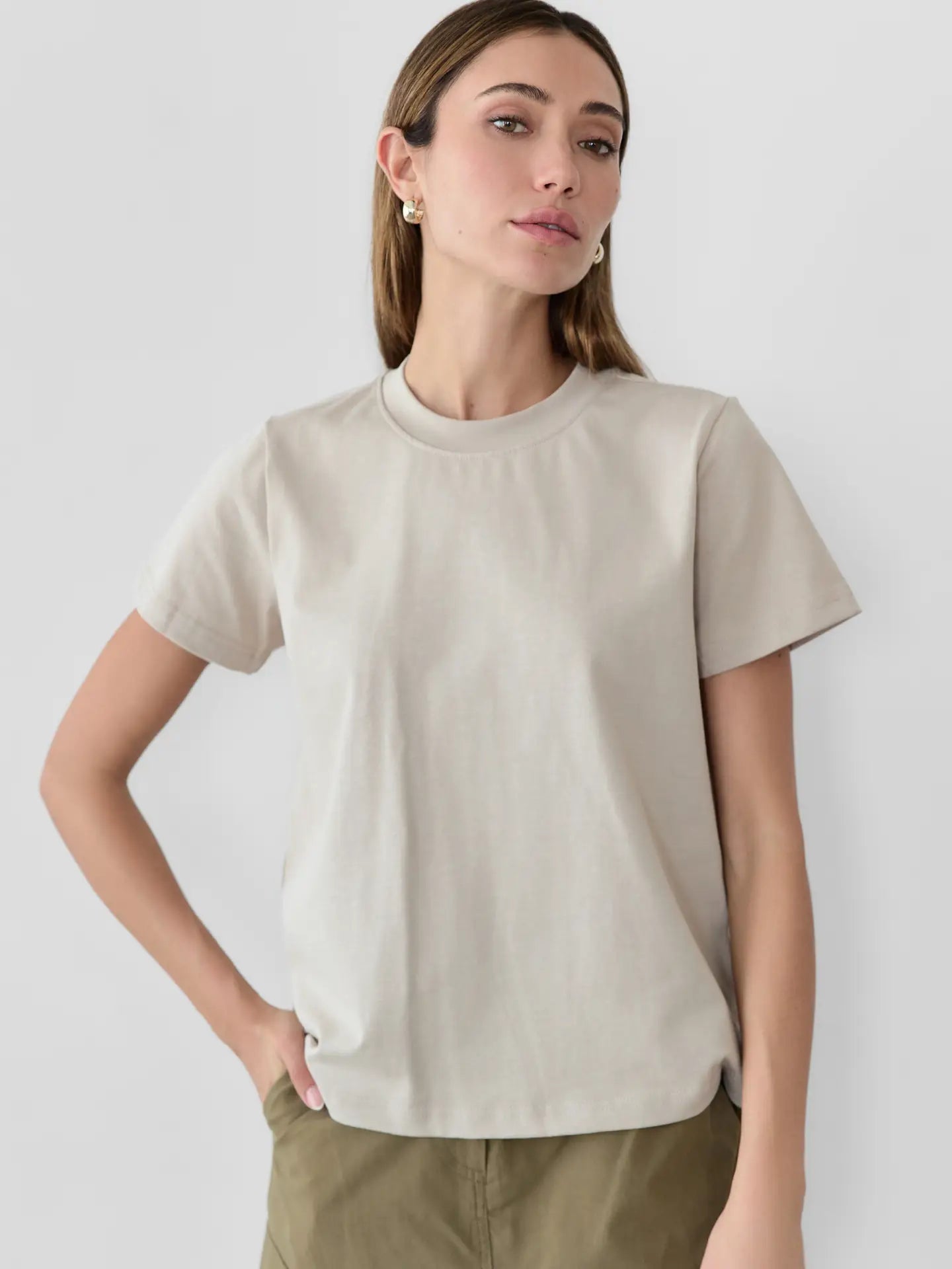 The Lanie Long Top - Bone