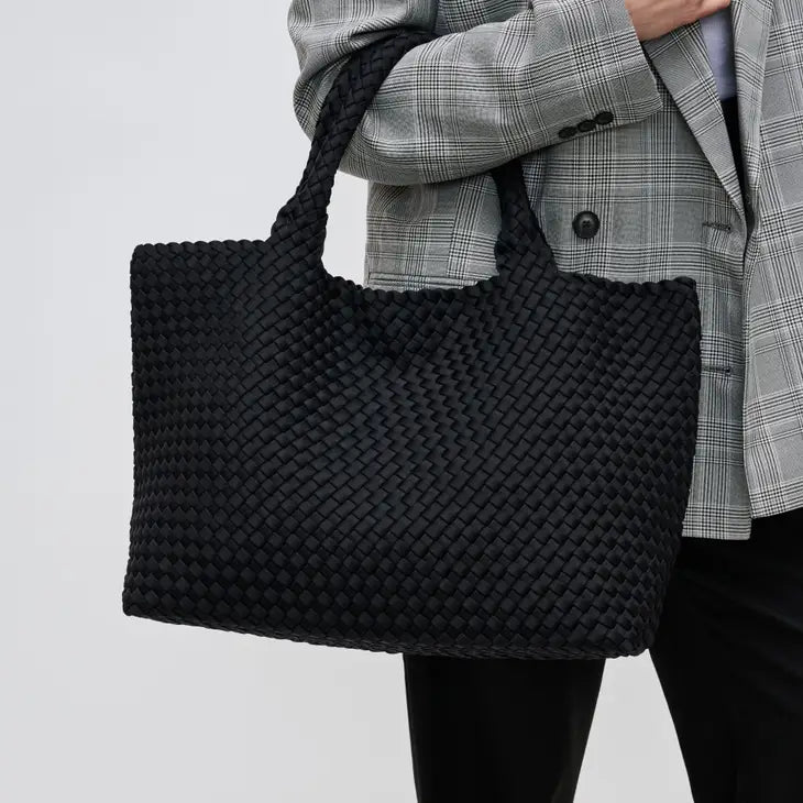 Sky's The Limit - Large Woven Neoprene Tote - Black