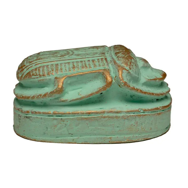 Scarab Paperweight Patina - 3"