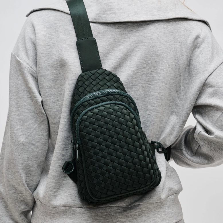 Beyond The Horizon - Woven Neoprene Sling Backpack - Olive