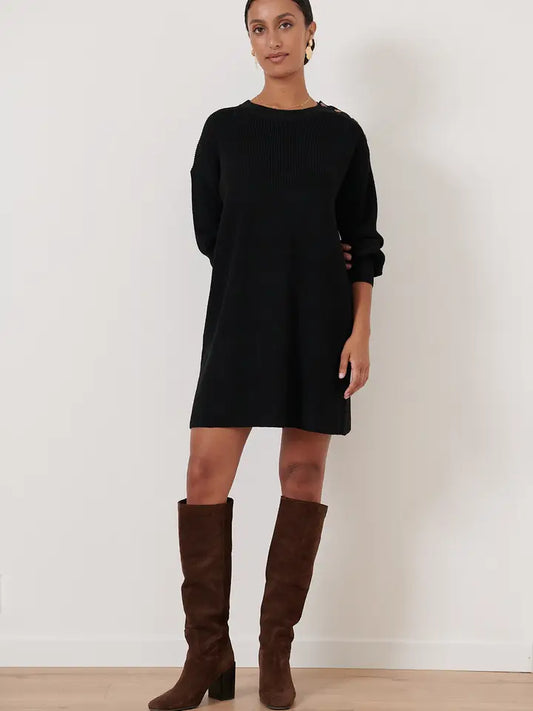 Tiphaine Knit Dress - Black