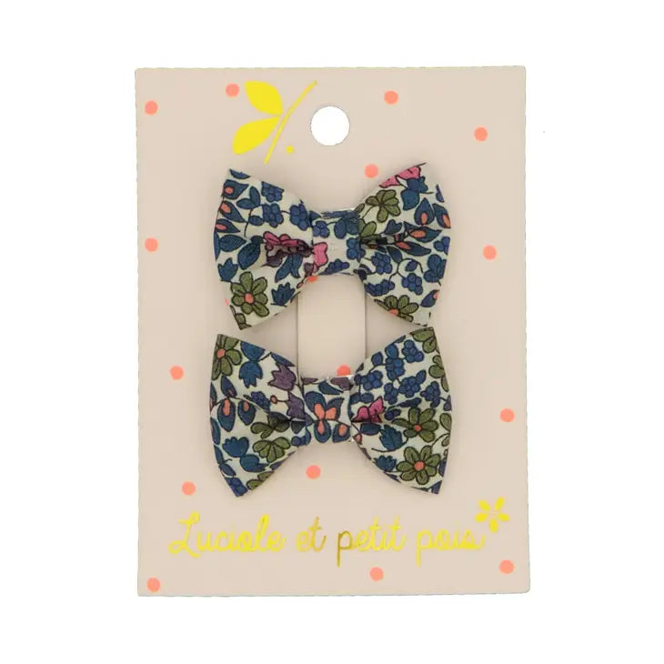 Luciole et Petit Pois - Mini Butterfly Clips - Liberty Emilia's Flowers