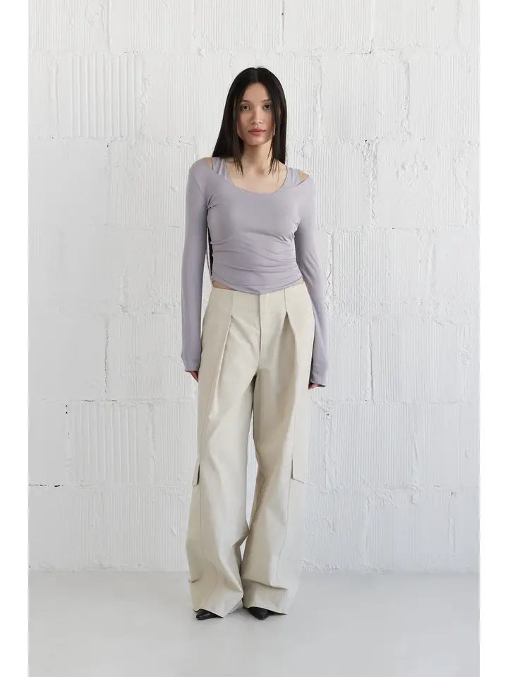 The Madison Top - Light Grey