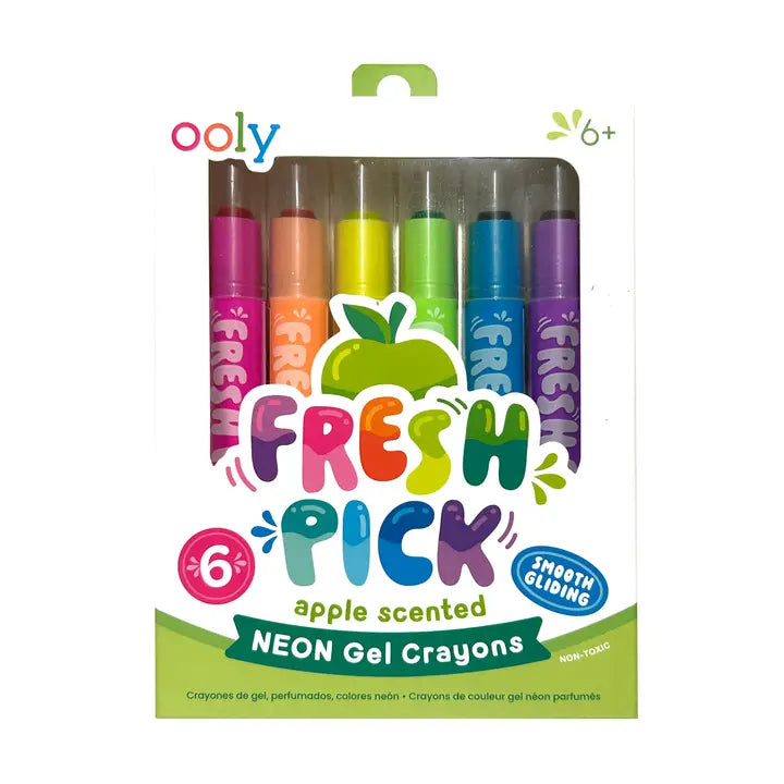 Ooly - Fresh Pick: Apple Scented Gel Crayons - Set of 6