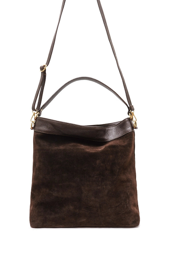 Celina Suede Bag - Chocolate