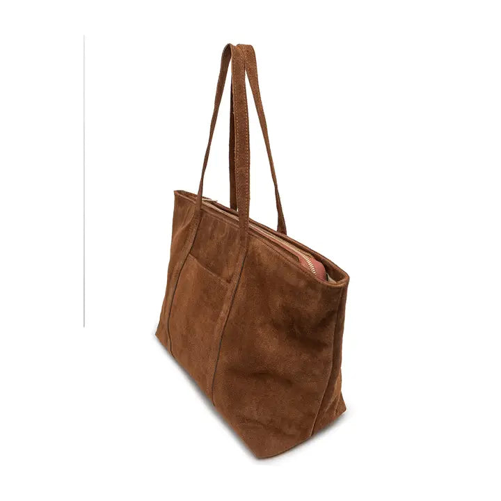 Francesca Suede Bag - Brown