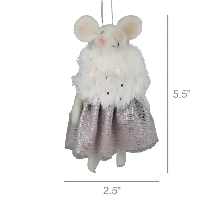 Fancy Mouse Ornament, Felt