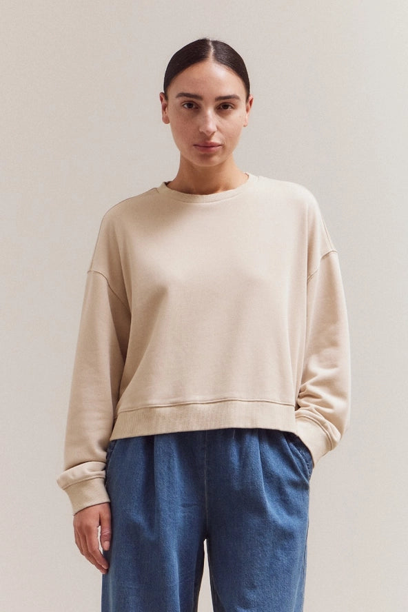 Grade + Gather - Washed Basic Crew Neck - Parchment