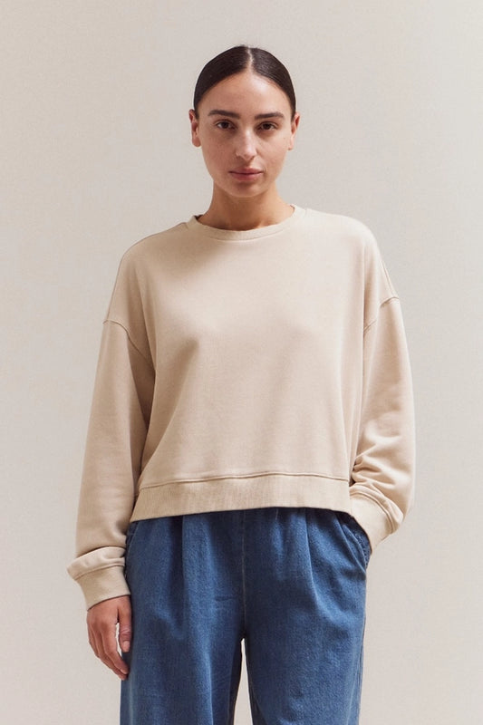 Grade + Gather - Washed Basic Crew Neck - Parchment