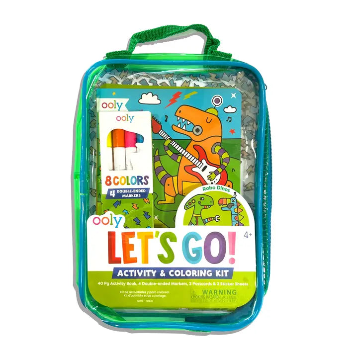 Ooly - Let's Go!: Activity & Coloring Kit - Robo Dinos