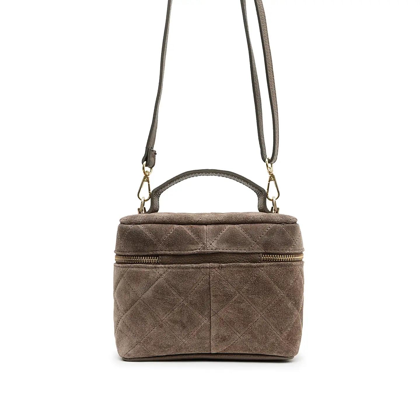 Elita Suede Bag - Taupe