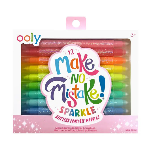 Ooly - Make No Mistake!: Glittery Erasable Markers - Set of 12
