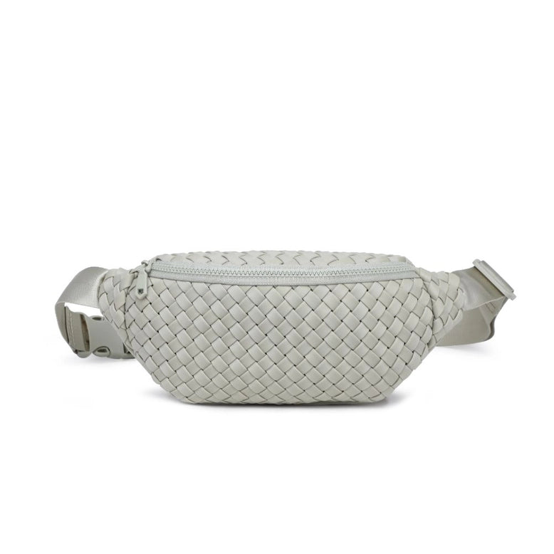 Sol and Selene: Aim High - Woven Neoprene Belt Bag - Sage