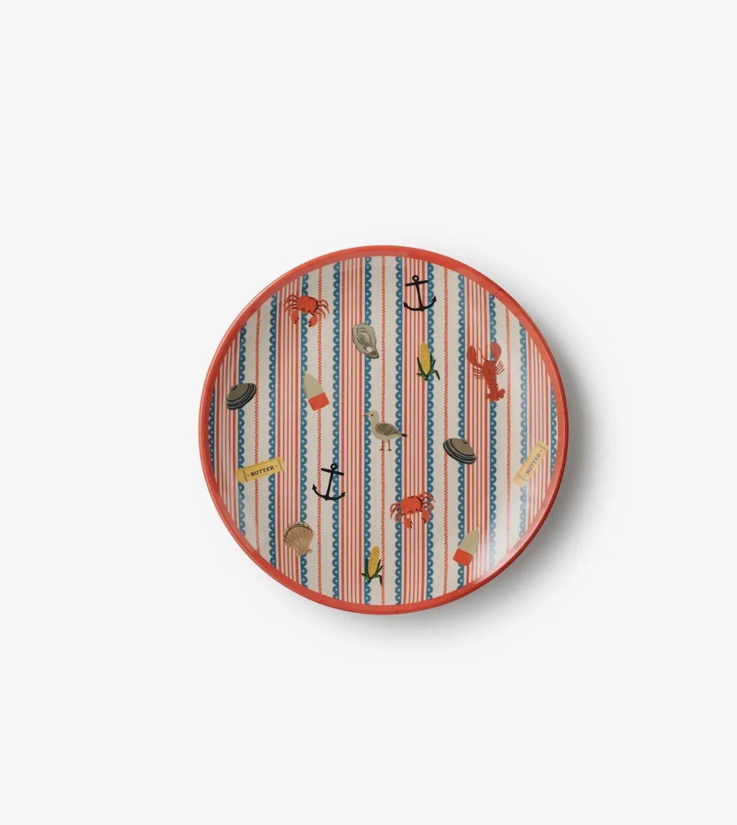 Rifle Paper Co. - Melamine Dessert Plate Set of 4 - Seaside