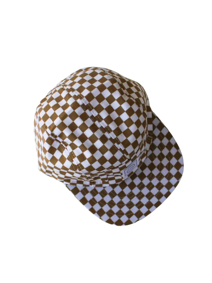 Adult Cotton Five-Panel Hat - Copper Check