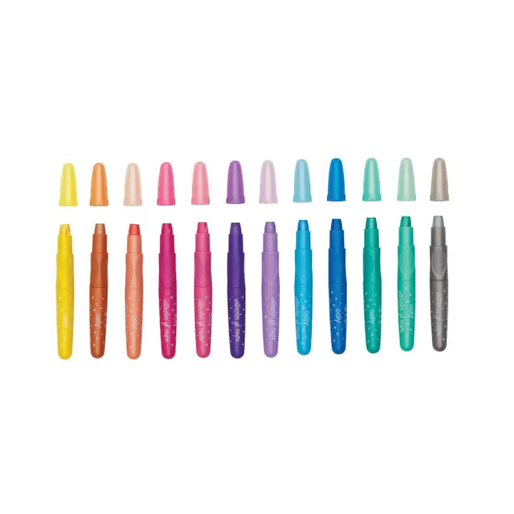 Ooly - Rainbow Sparkle: Watercolor Gel Crayons - Set of 12