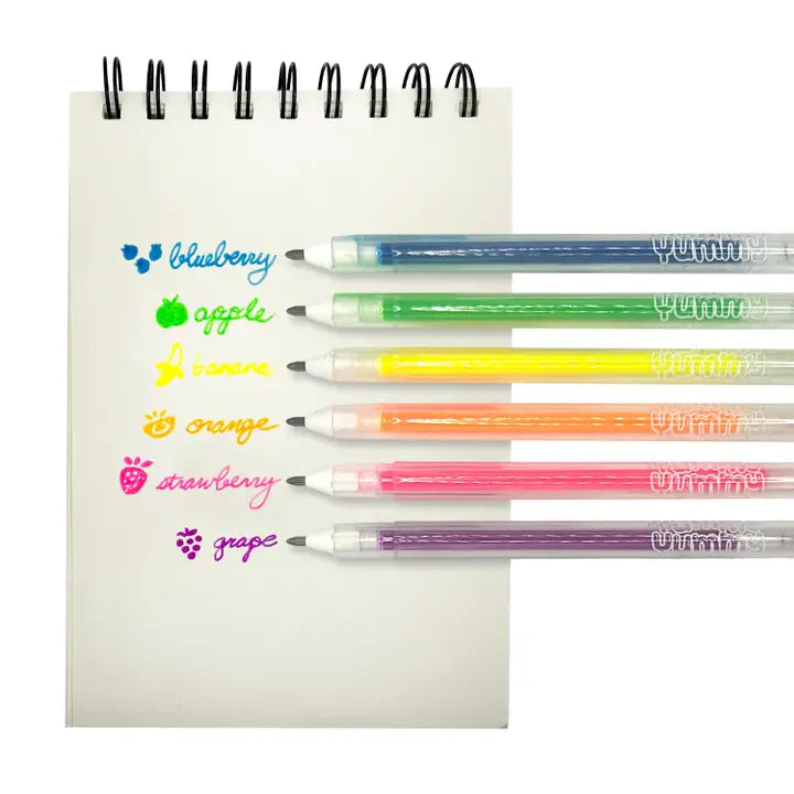 Ooly - Yummy Yuumy: Scented neon Gel Pens - Set of 6
