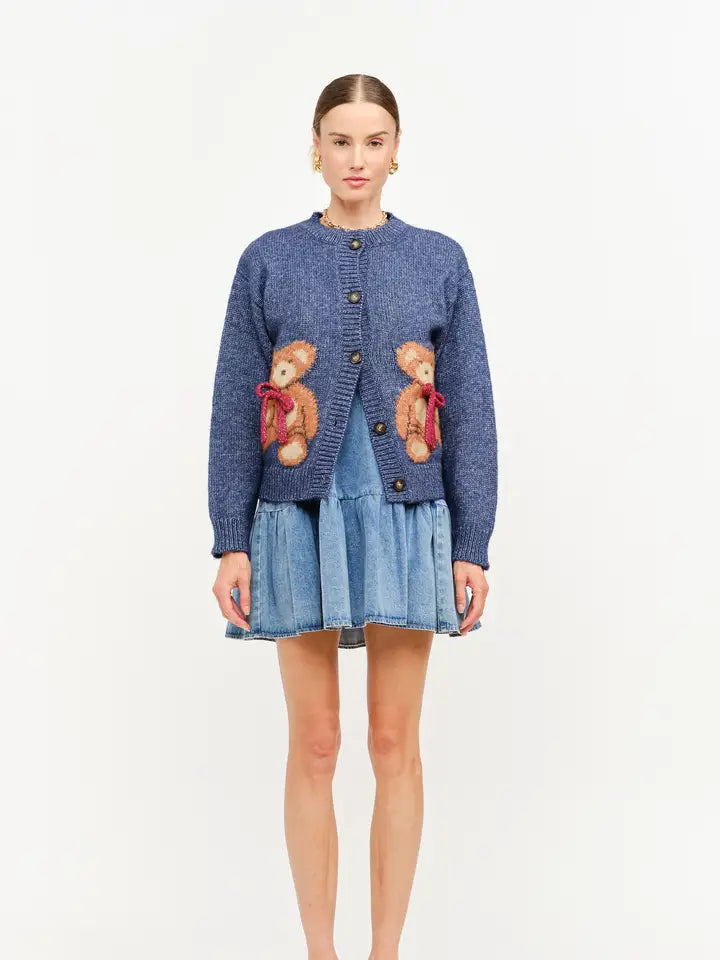 Teddy Cardigan - Navy