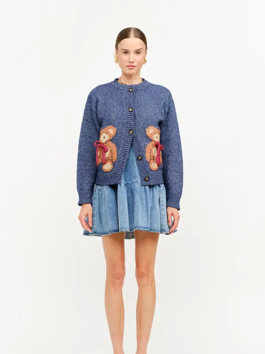 Teddy Cardigan - Navy