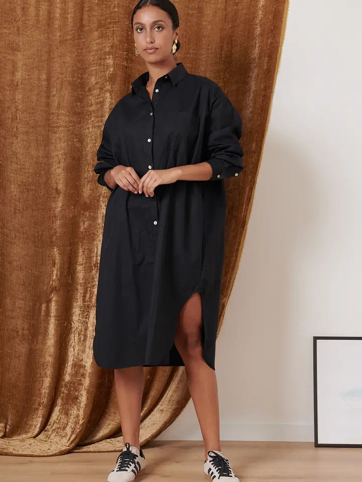 Salvador Shirt Dress - Black