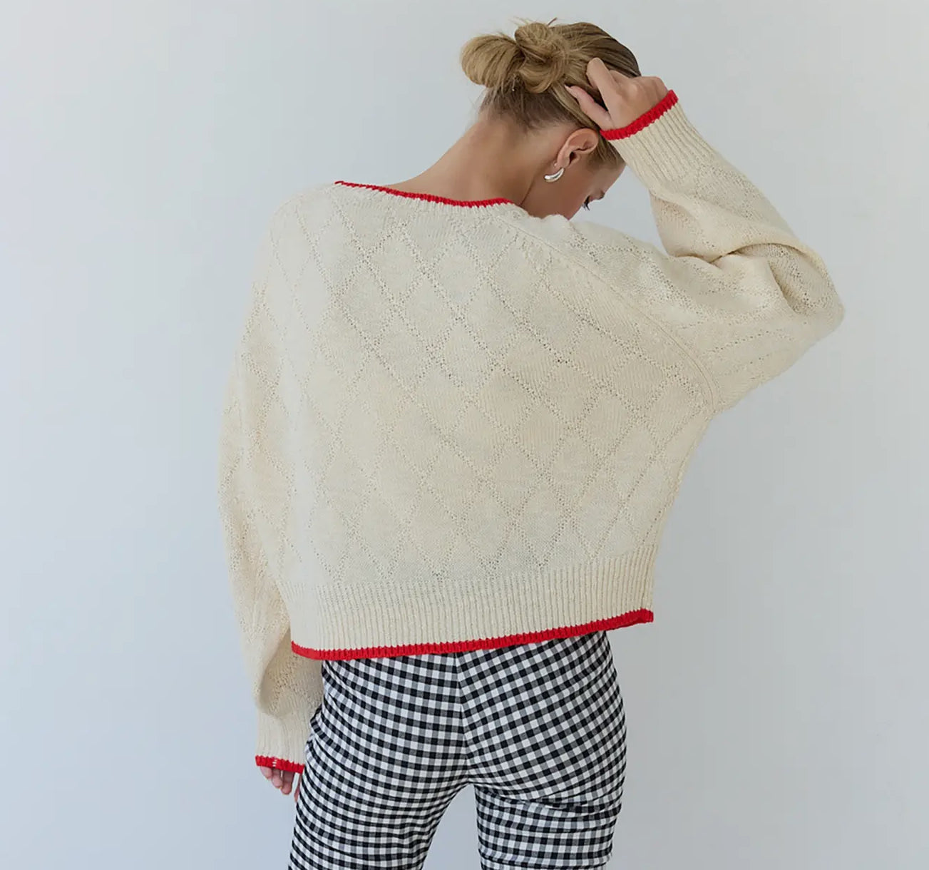 Kissing Fish Sweater - Deep Ivory