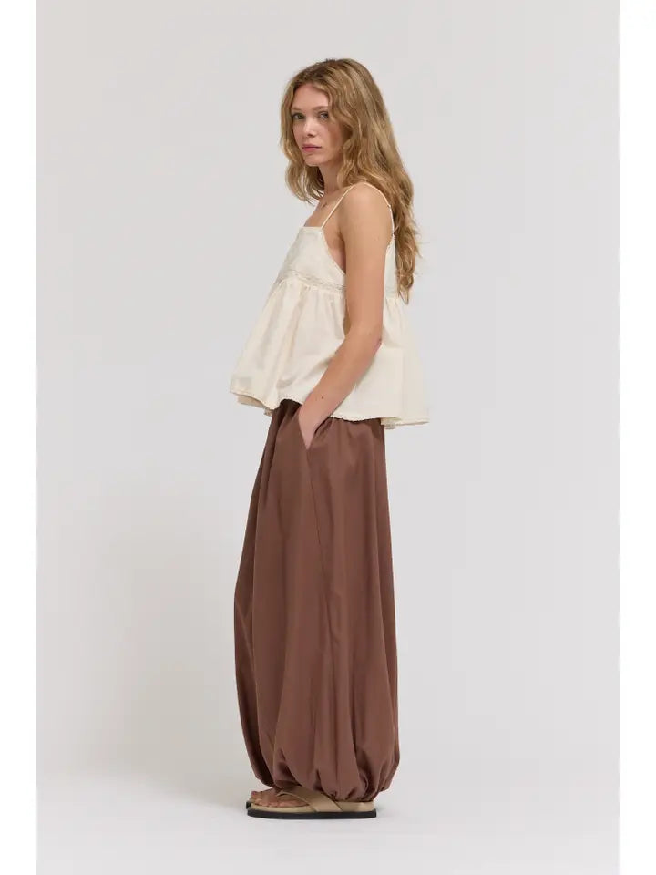 Grade + Gather - Embroidered Sleeveless Top - Soy