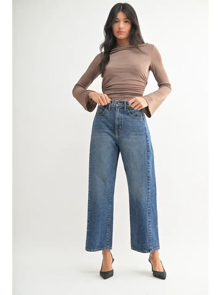 Barrel Jean Twist - Dark Denim