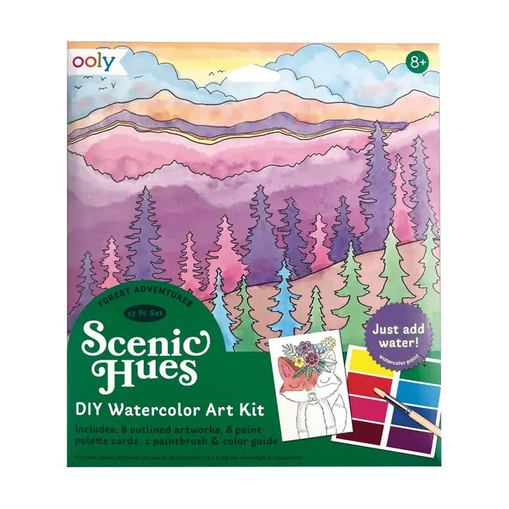 OOLY - Scenic Hues D.I.Y. Watercolor Kit - Forest Adventure