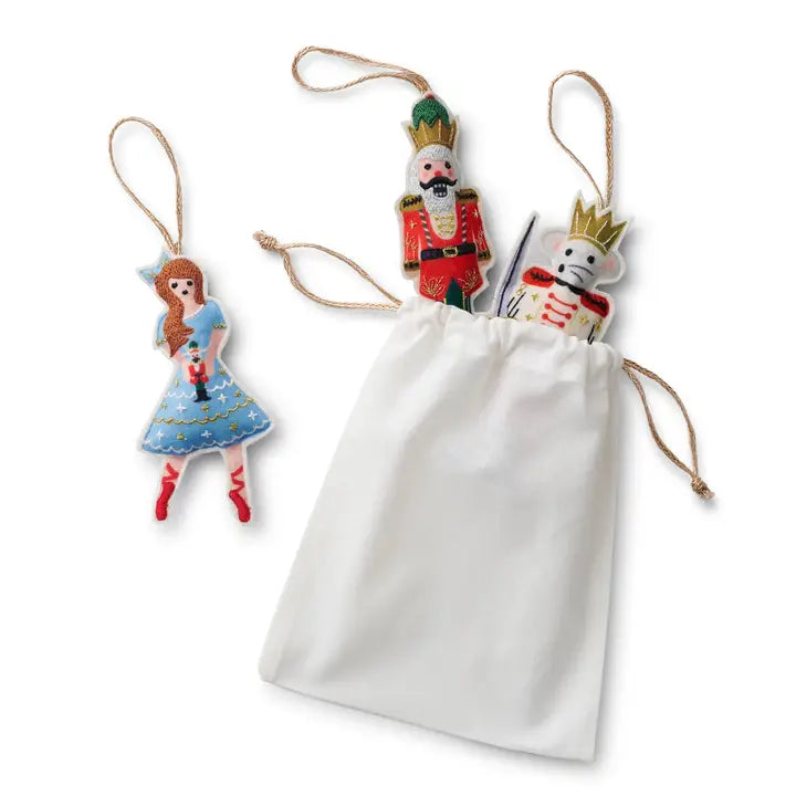 Rifle Paper Co. - Felt Ornaments - Nutcracker - Set of 3