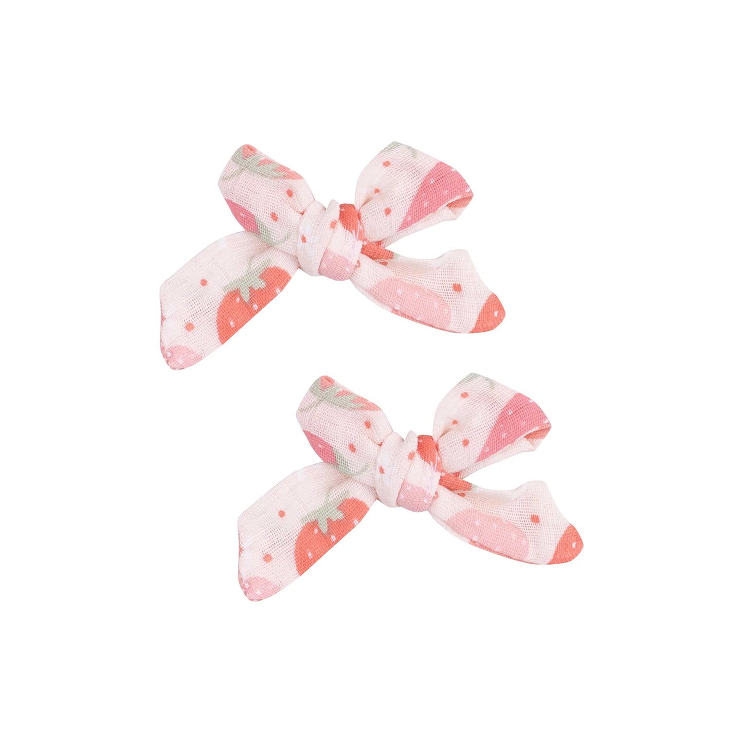 2 Pack Hairbow with Clip - Strawberry Bliss