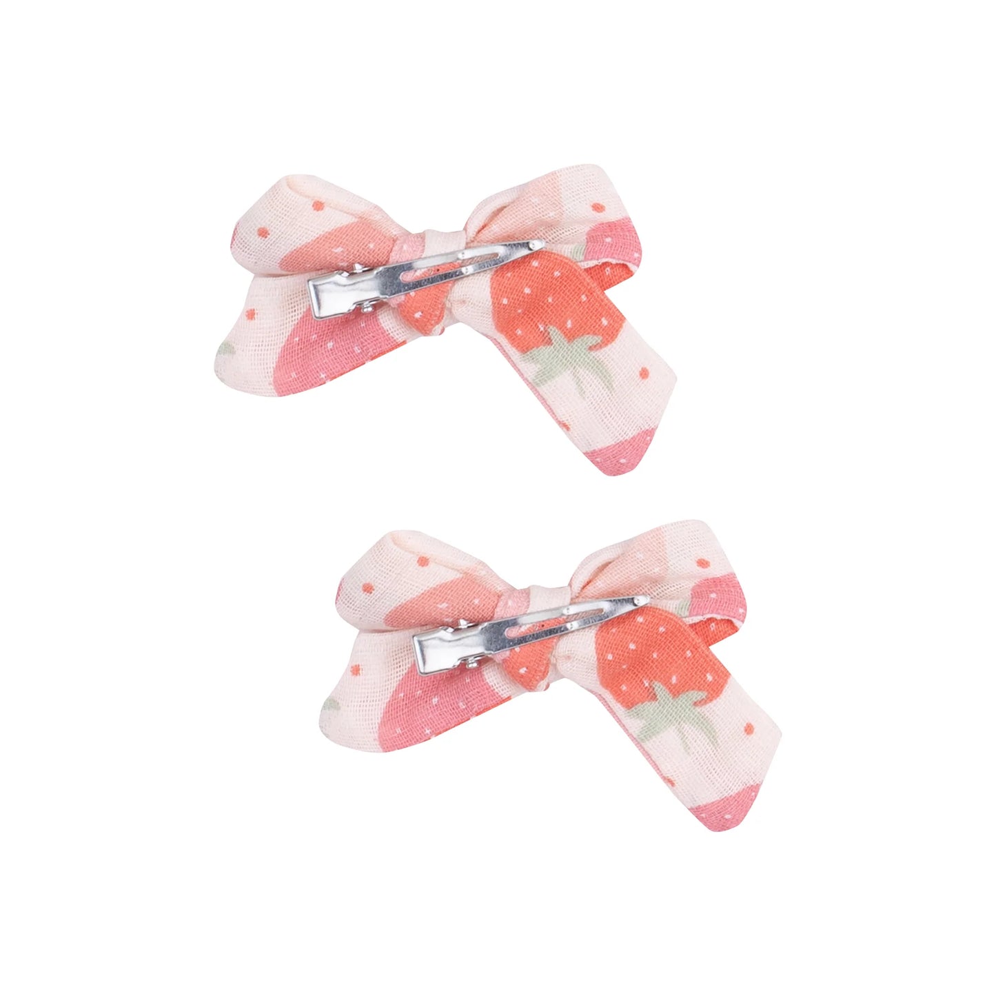 2 Pack Hairbow with Clip - Strawberry Bliss