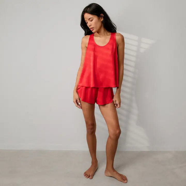 Lunya - Washable Silk Tulip Back Set - Untold Scarlet