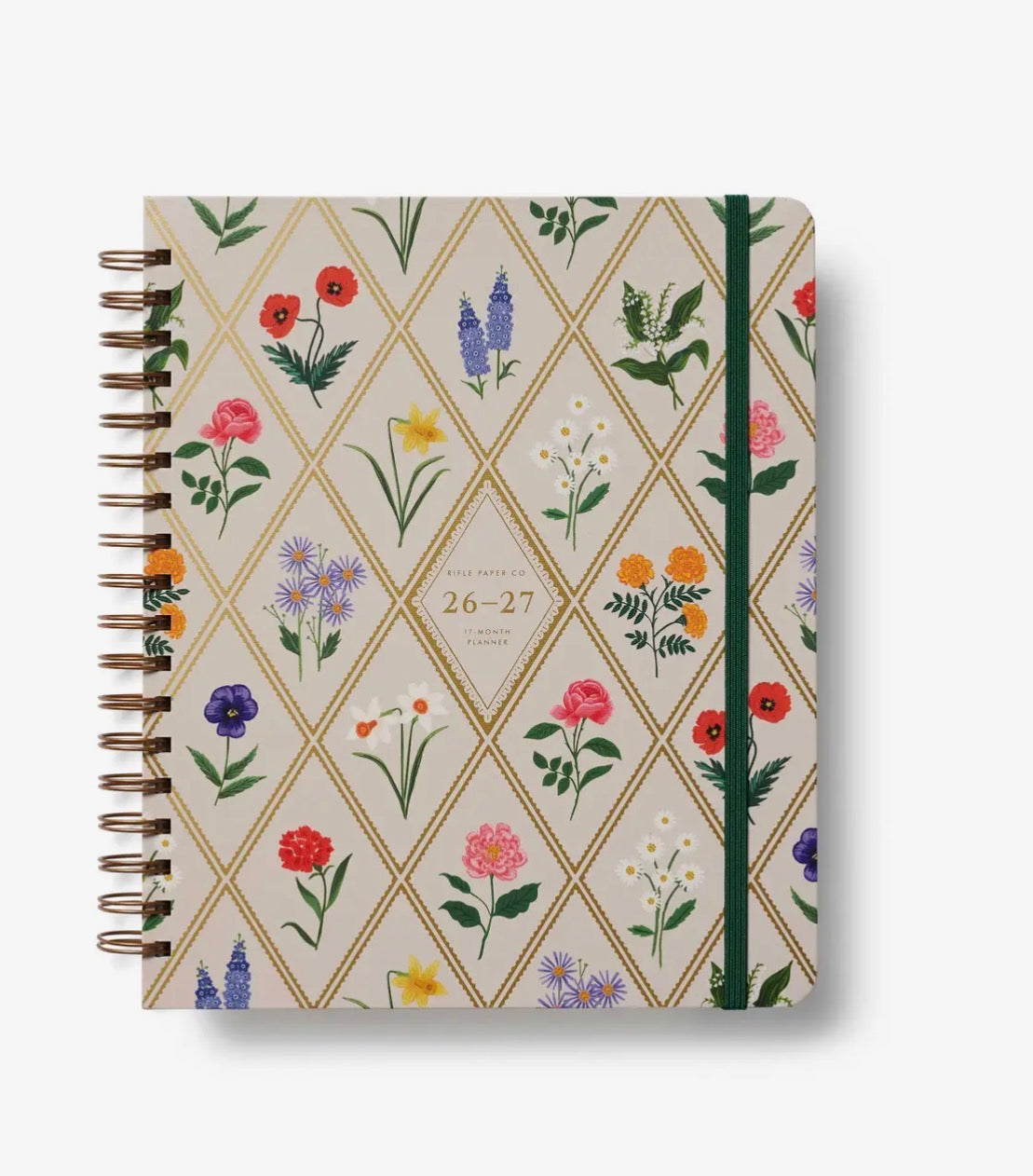 Rifle Paper Co. - 2027 17-Month Academic Hardcover Spiral Planner -  Garden Study