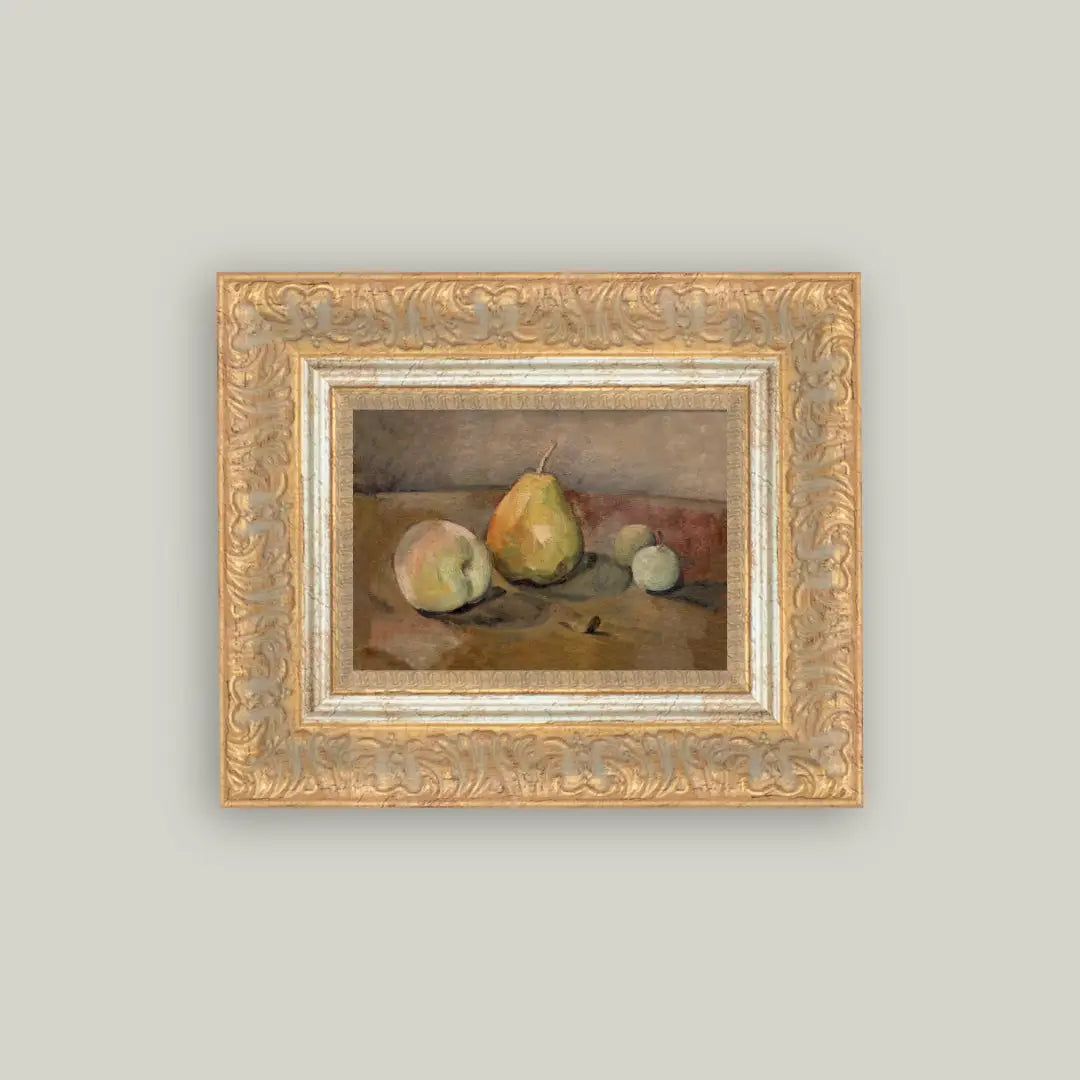 Pears & Apple Framed Antique Art