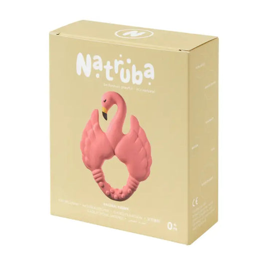 Natruba - Natural Rubber Teether Flamingo - Pink