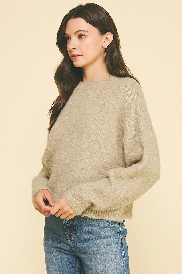 Long Sleeve Sweater Pullover - Moss