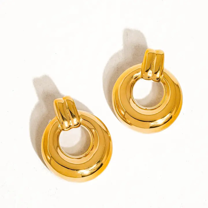 Viktor 18K Gold Non-Tarnish Classic Hoop Earring